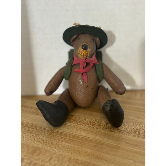 Stetson Home Classics 7" Jointed Bear Scout Camping Hiking Bear - Picture 1 of 9